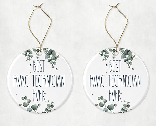 Vista 3 de Adorno de técnico de Hvac, adorno de mejor técnico de Hvac, adorno de Navidad de mejor técnico de Hvac, regalo para técnico de Hvac, regalo