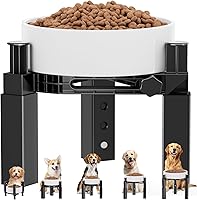 XIAZ Adjustable Elevated Dog Bowl Stand - Height & Width Customizable for Small to Large Dogs, Non-Slip Stable Holder (Stand Only)