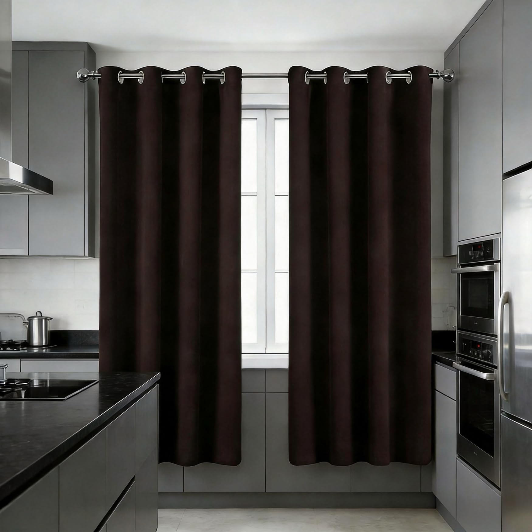 Rideaux opaques anti chaleur et isolation thermique 110x200 pour un salon frais et sombre