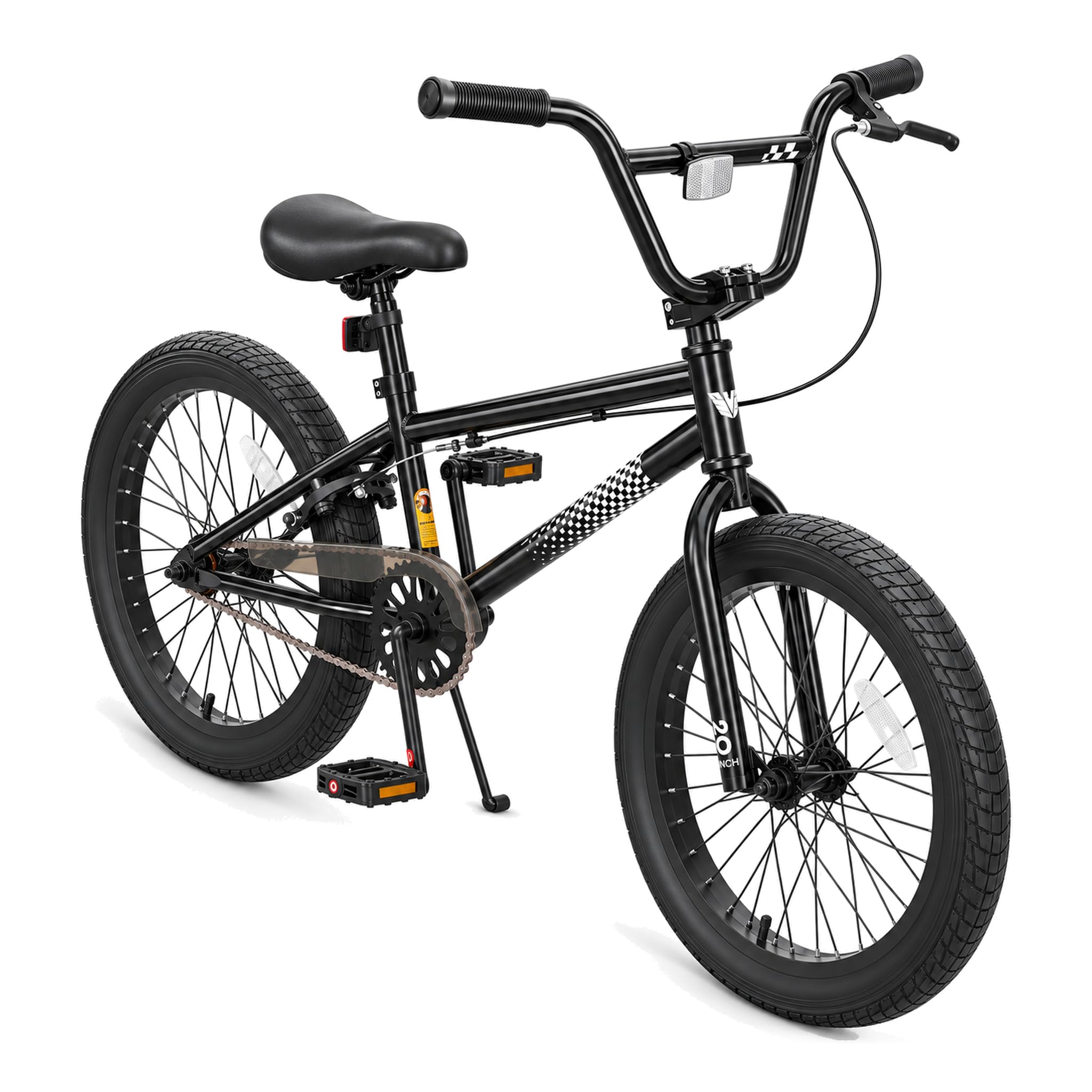 KORIMEFA Freestyle BMX Bike 18/20 inch for Kids | Beginner-Level to Advanced Riders for 6-12 Years Old Boys Girls, Trick Bicycle, Hi-Ten Steel Frame,