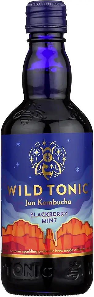 Wild Tonic Organic Blackberry Mint Jun Kombucha, 12 Fz USDA Organic