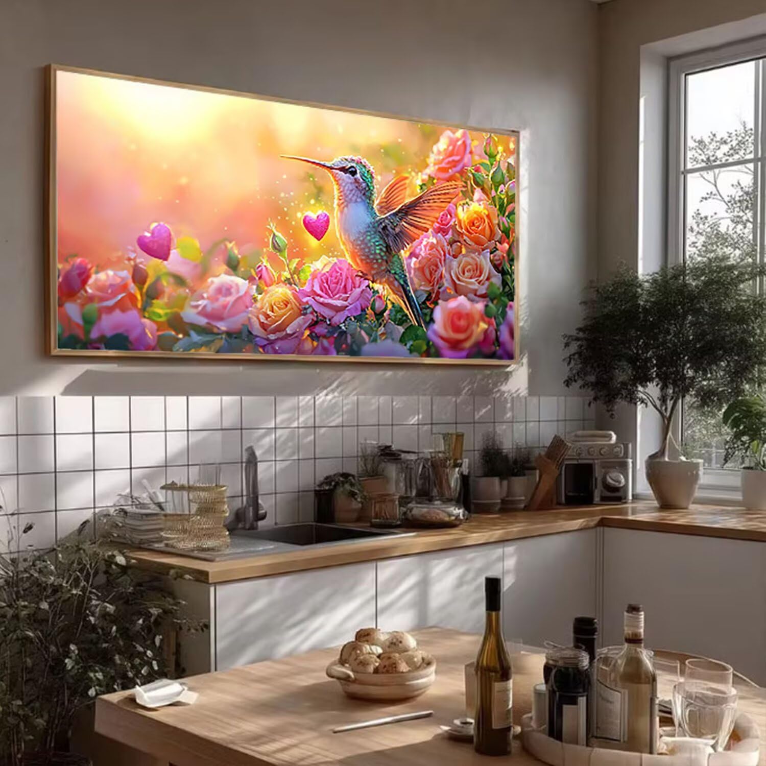Duże diamentowe zestawy artystyczne dla dorosłych, ptaków, 60 x 120 cm, pełne wiercenie, okrągły kryształ górski, duży zestaw do malowania diamentami, kwiat, sztuka z klejnotami, haft krzyżykowy