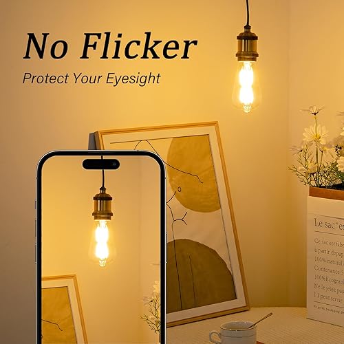 Miniatura 6 de Bombillas LED Edison vintage ST64 de 16 W, regulables, 2700 K, bombillas de filamento LED para candelabros, base E26, paquete de 4