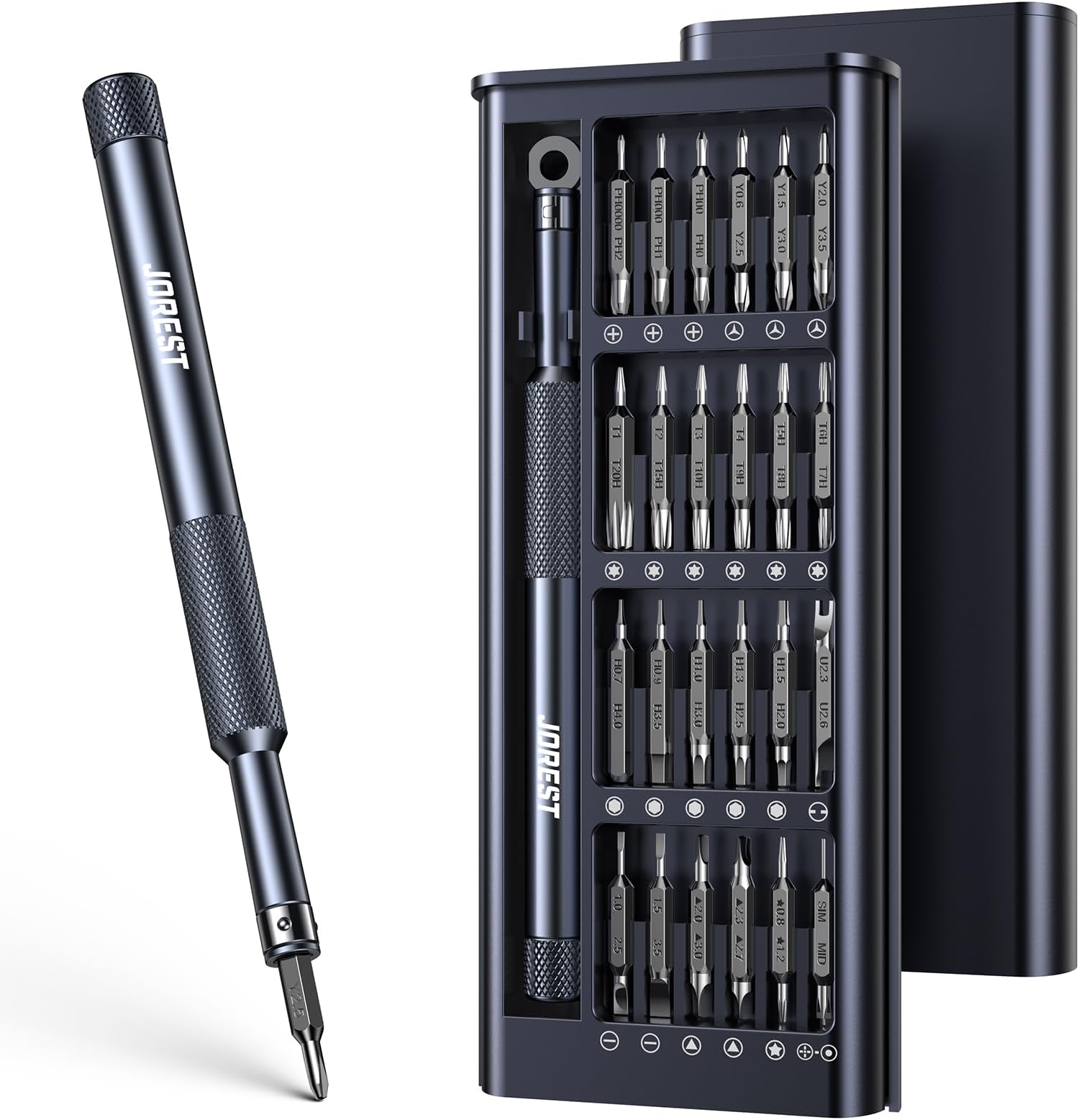 JOREST 52 in 1 Precision Mechanic Screwdriver Set, Portable Mini Tool with Torx T5 T6 T8 T9, P5, Y00, etc., Repair Kit for Macbook, Laptop, PS4, PS5, PC, iPhone, Glasses, Watches, Switch, Xbox, etc