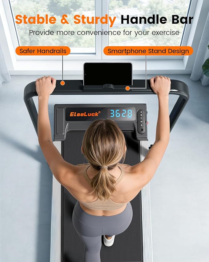 Caminadora Plegable Eléctrica con Inclinación Manual y Barra miniatura 3