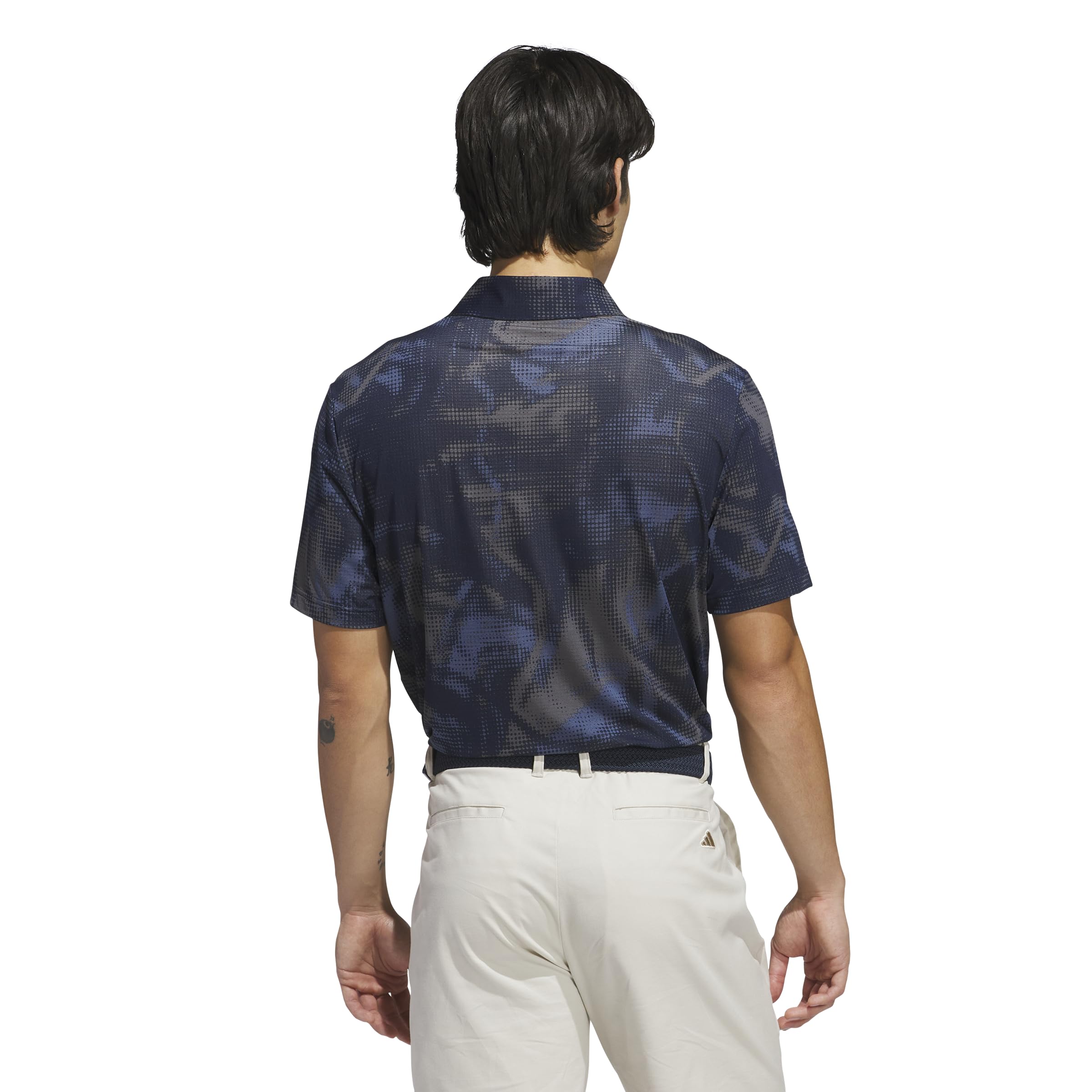 adidas Męska koszulka polo z nadrukiem Ultimate365, granatowa, M, Granatowy Collegiate Navy, M