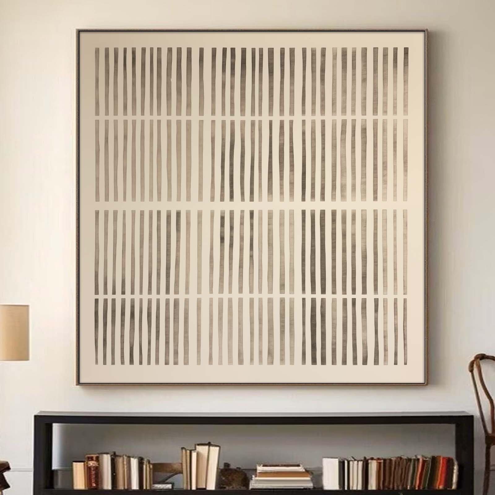 Neutral Abstract Canvas Wall Art Modern Abstract Posters and Prints Brown Beige and Black Wall Art Wabi Sabi Painting Neutral Geometric Artwork Beige