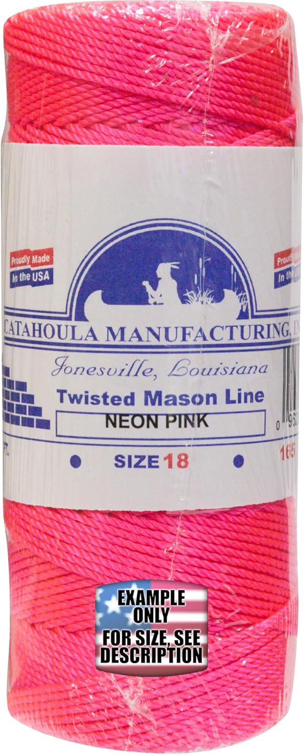 Mason Line, Twisted Nylon. Pink, 500 ft 5-Pack