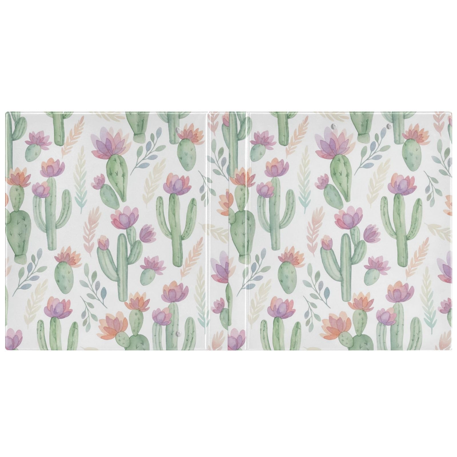 Carpeta de 3 anillos de flores de acuarela pastel de 1.5 pulgadas, carpeta de anillos en D, paquete de 2 | Con portapapeles y bolsillos, para escuela, universidad, oficina