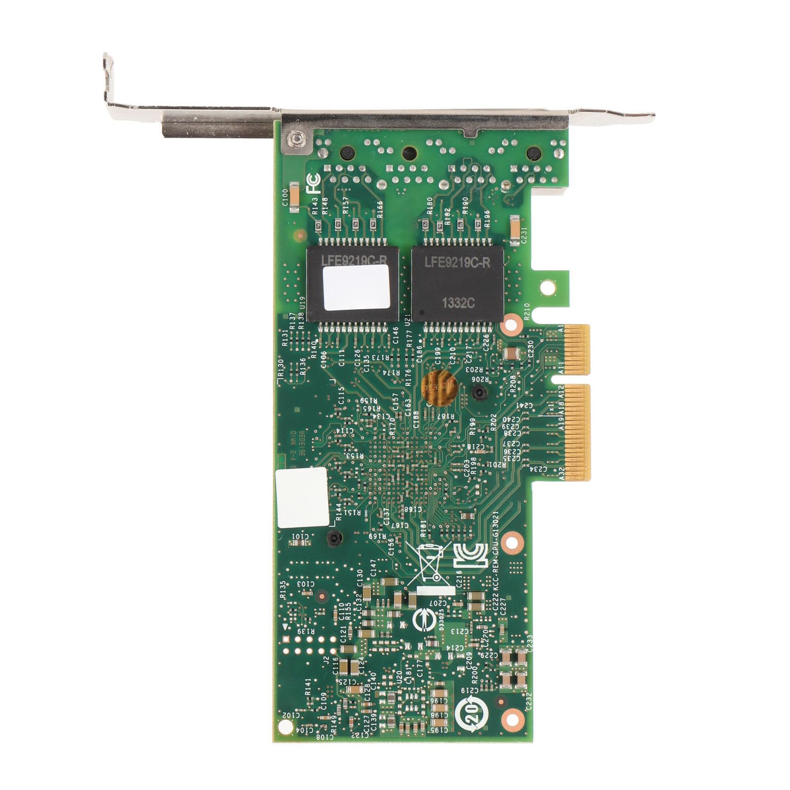 Tarjeta de red PCIe, tarjeta Gigabit Ethernet, 10 100 1000Mbps 4 puertos RJ45 5.0GT S Tarjeta LAN NIC de velocidad de interfaz para transmisión de servidor,