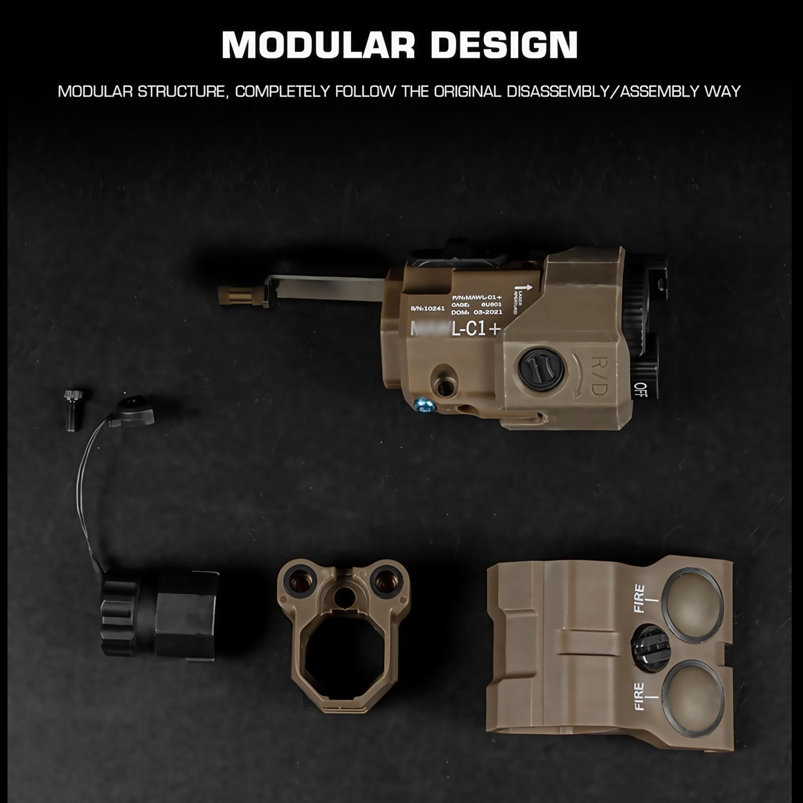 Taktische Outdoor-Werkzeuge M.AWL C1 Batteriegehäuse Modulare Schienenmontage Batterieaufbewahrungsbox CS Wargame Airsoft Paintball Jagdausrüstung