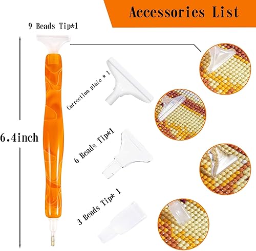 Miniatura 6 de RovyFota Bolígrafo de pintura de diamante, hechos a mano, resina con pegamento y varias puntas, más cómodo y rápido, herramientas de pintura de