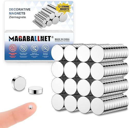 MAGABALLNET 100 Pack 3×2mm Strong Mini Round Neodymium Ma…