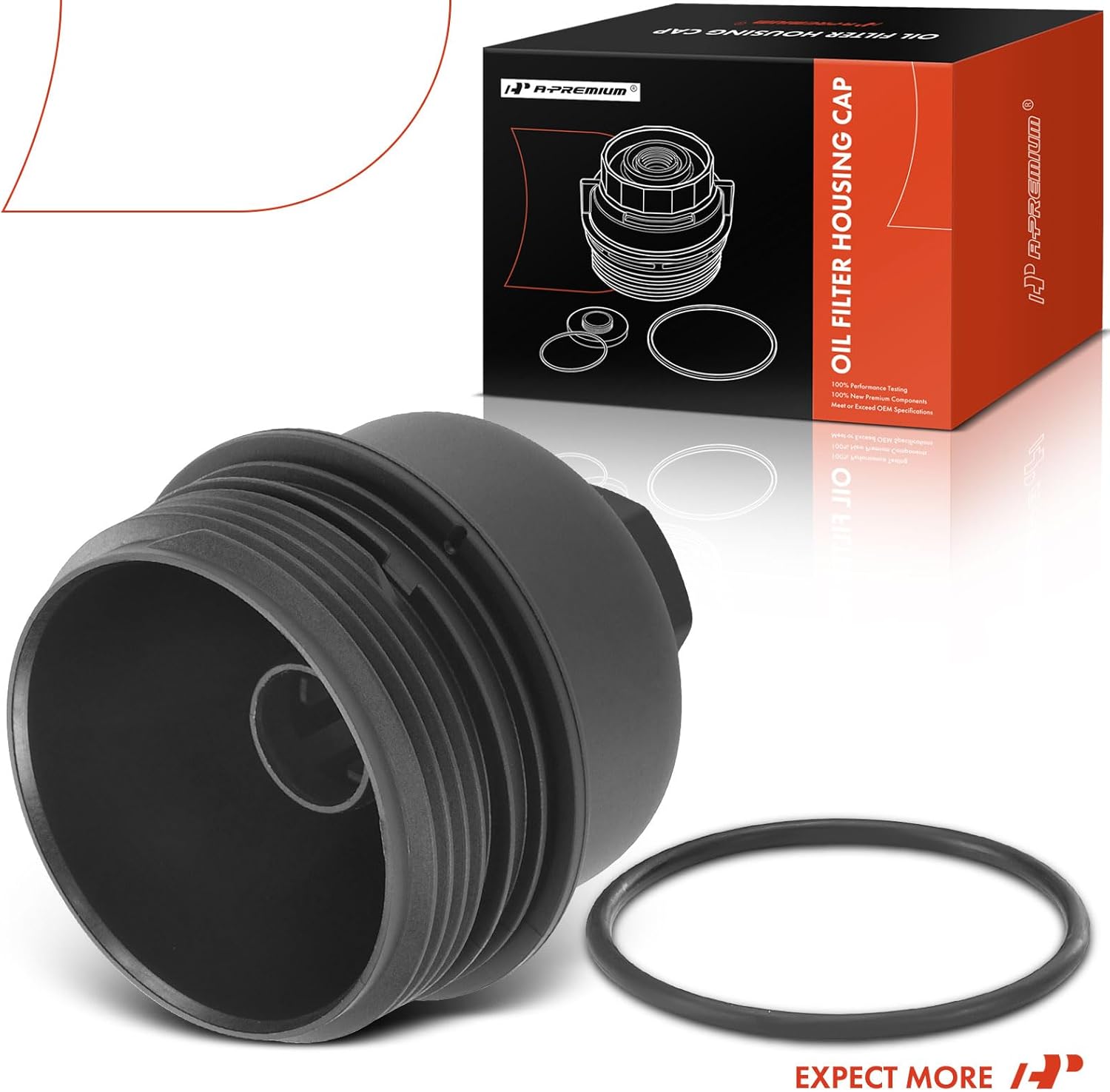 A-Premium Oil Filter Housing Cap Assembly Compatible with BMW 328d, 330e, 330i GT xDrive, X5, 530i, 535d, 430i, 430i xDrive Gran Coupe, 740e xDrive, 230i, Oil Filter Housing Cover, # 11428507685