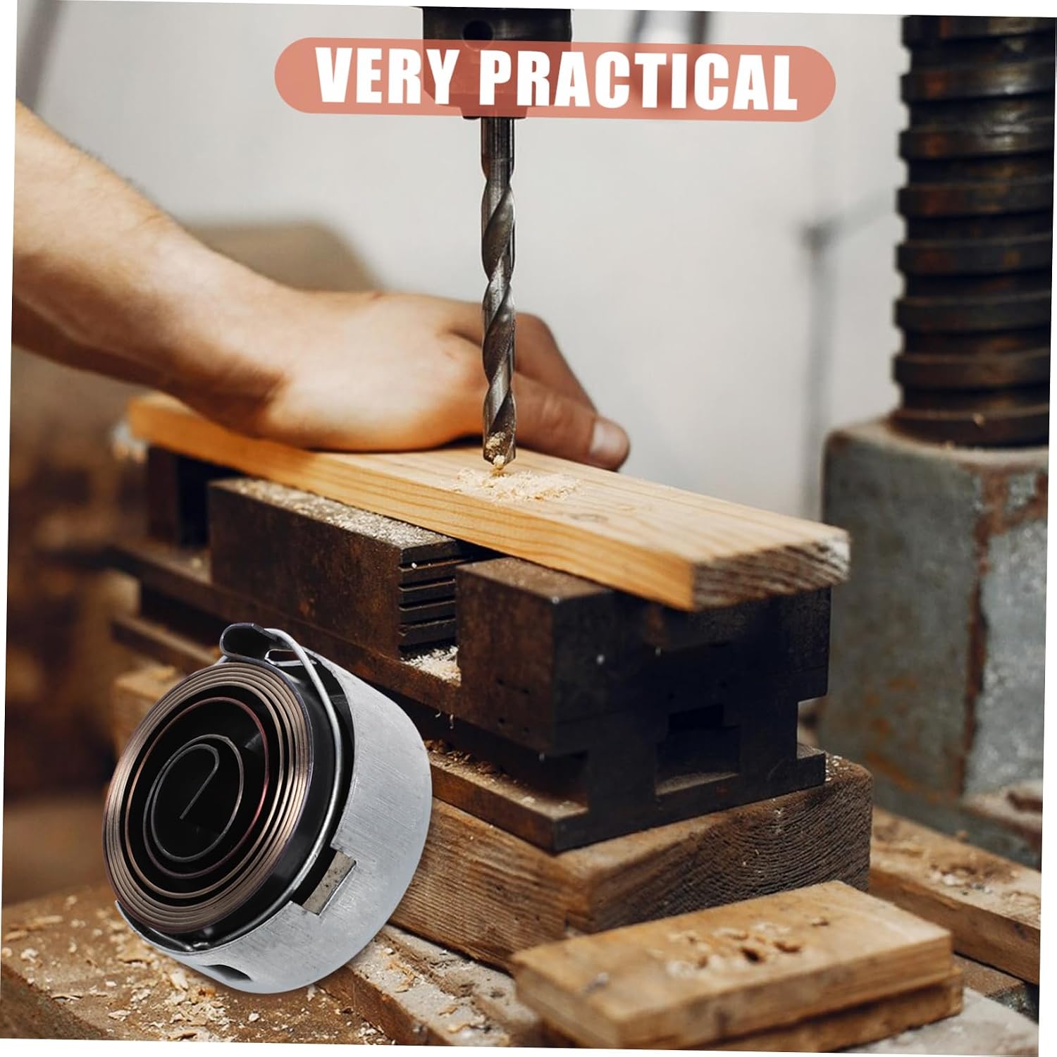 OSALADI 4sets Drill Press Cup Spring Quill Feed Return Coil Spring Precision Dimensions Elasticity