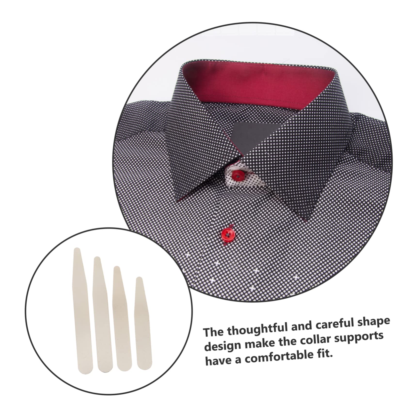 Baleines De Chemise En Acier Inoxydable Accessoires Pour Hommes Pied De Col Séjour De Col De Costume Surchemise Homme Vêtements De Cérémonie Pour Hommes Porte-col Silver