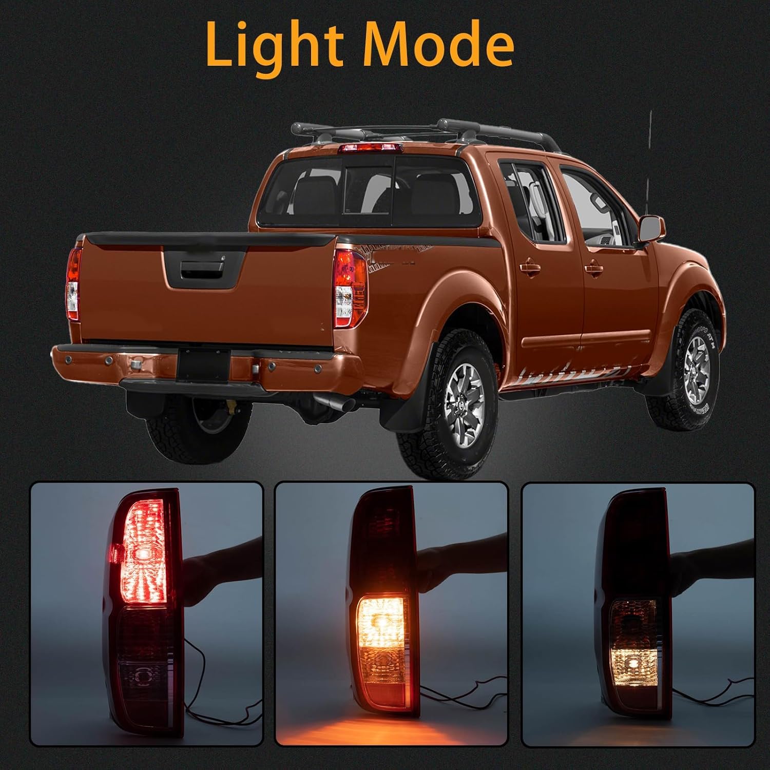 Tail Light Assembly Compatible With 2005-2021 Nissan Frontier, Suzuki Equator Driver and Passenger Side Rear Brake Lamps With Bulb Inside and wiring harness Replace# 26550-EA825 26555-EA825