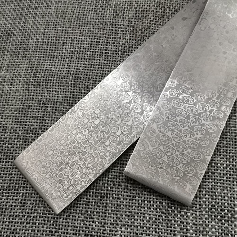 FTVOGUE Billet de Acero de Damasco de 160 * 30 * 3 Mm, Acero de Abrazadera Forjado para Fabricación de Cortadores de Bricolaje, Alta Densidad y Dureza para Herramientas y Proyectos de Elaboración