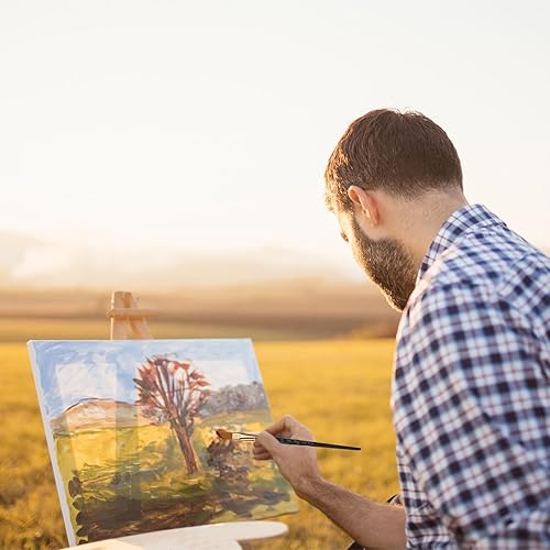 Miniatura 6 de Juego de pinceles de pintura para artista, kit de paleta de pinceles de pintura, bandejas y pinceles con 12 pinceles de pintura artística y 1