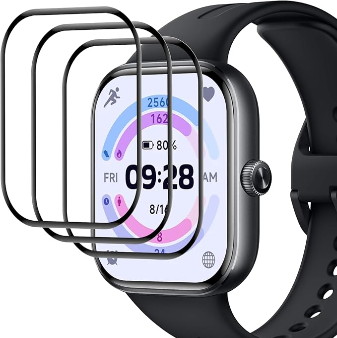 (3 pezzi) Pellicole Protettive per Xiaomi Redmi Watch 5, vetro temperato, Durezza 9H, Anti-Frankmentazione, Senza Bolle, Anti-Graffio, pellicola telefono