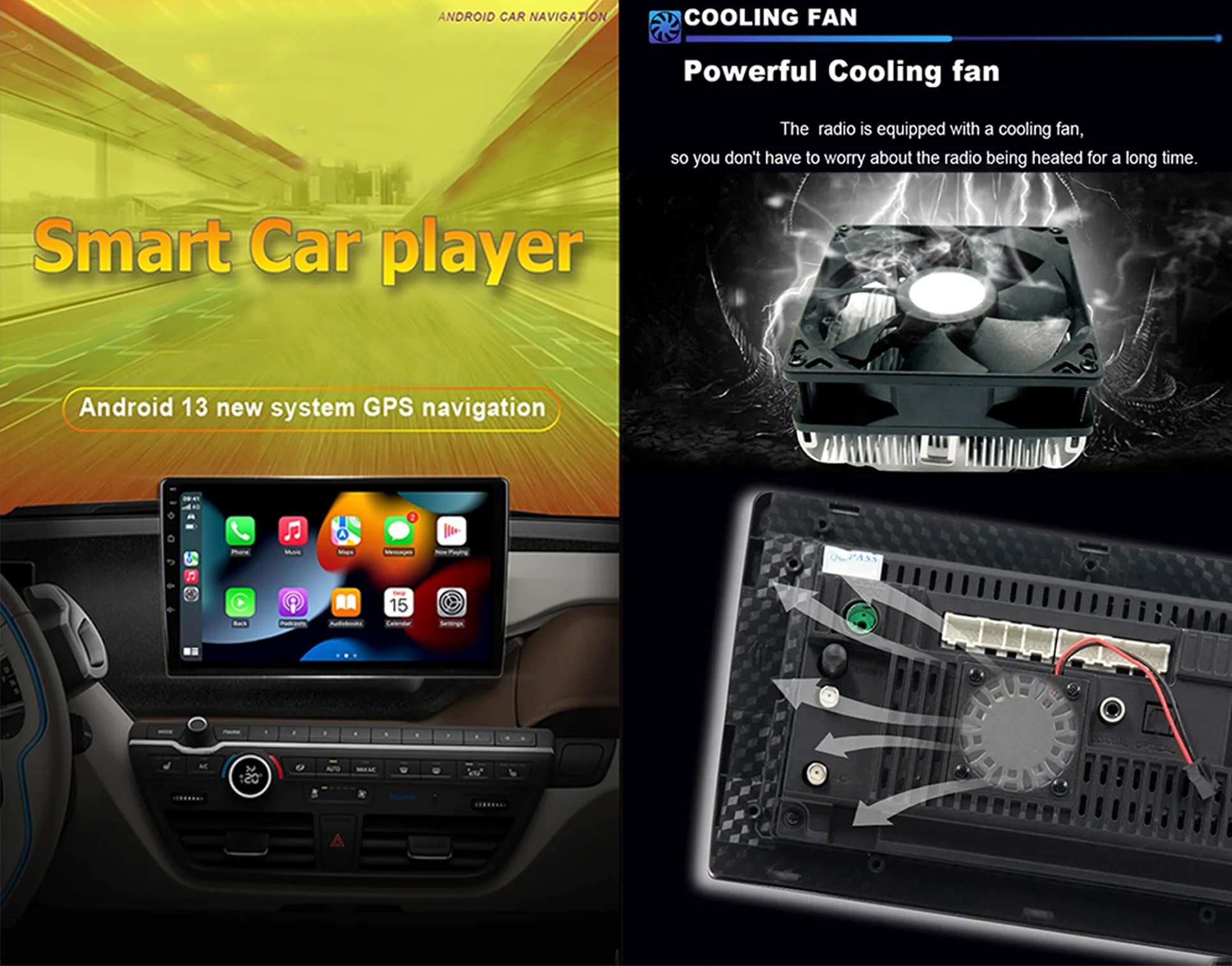 Android 9-calowy ekran dotykowy radio samochodowe stereo do Honda Jazz 3 2015-2020 z Carplay Android automatyczna nawigacja GPS z BT WiFi USB Mirror Link FM, części samochodowe (2+32G)