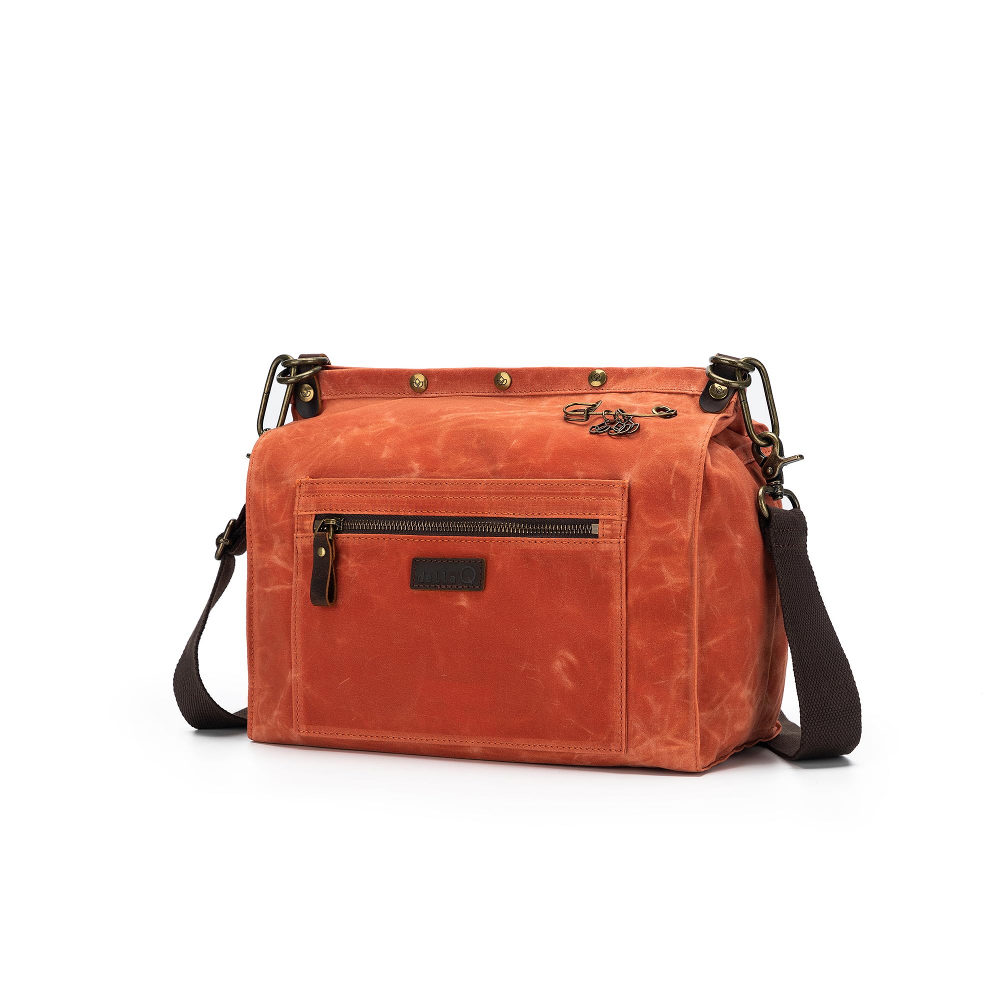 Della Q Orange - Makers Canvas 3-In-1 (32X15x28cm) Rucksack Bag - 1 Piece