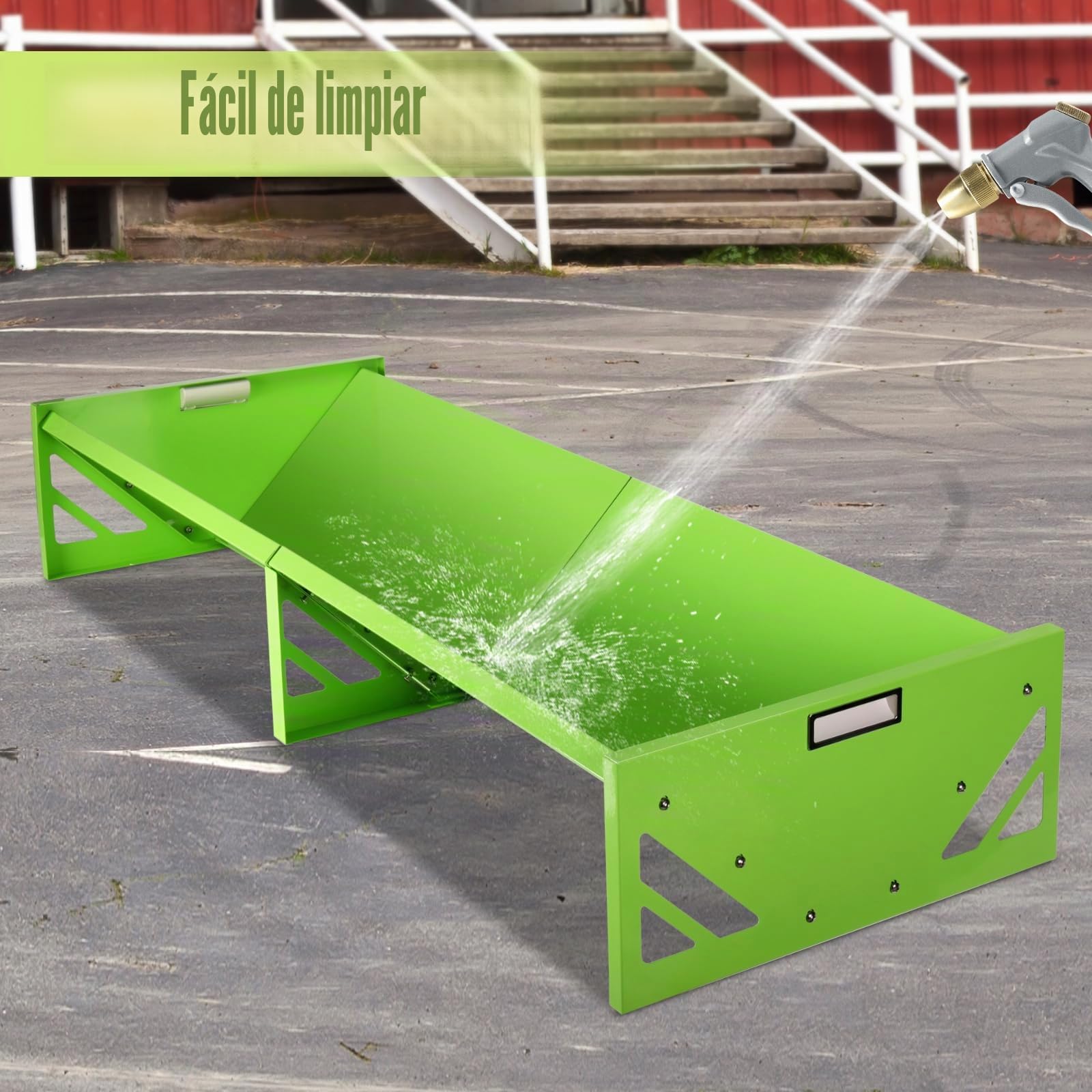 Comedero para Cabras 138 Cm Comedero para Ganado Comedero de Gran Capacidad Comedero MetáLico Comedero Resistente para Caballos Comedero para Ganado Vacuno, Vacas, Caballos, Ovejas, Cabras y Terneros