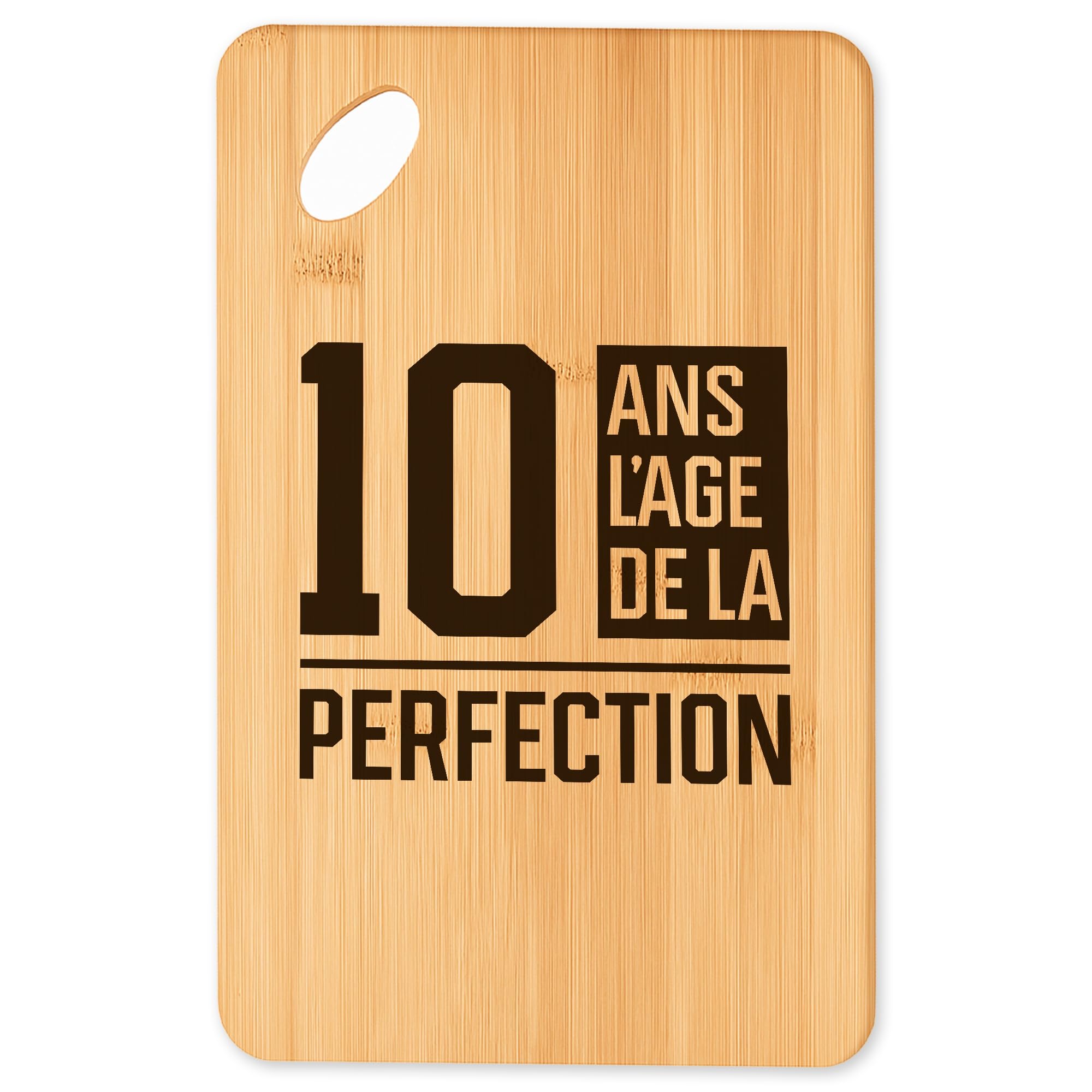 Planche à découper en bambou 10 ans l'âge de la perfection pour cuisine
