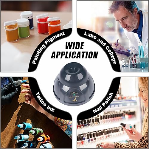 Miniatura 6 de Combofix Mini mezclador Vortex de 4000 RPM, mezclador de pintura de laboratorio y belleza con función táctil, mezcla de tinta de tatuaje, esmalte de