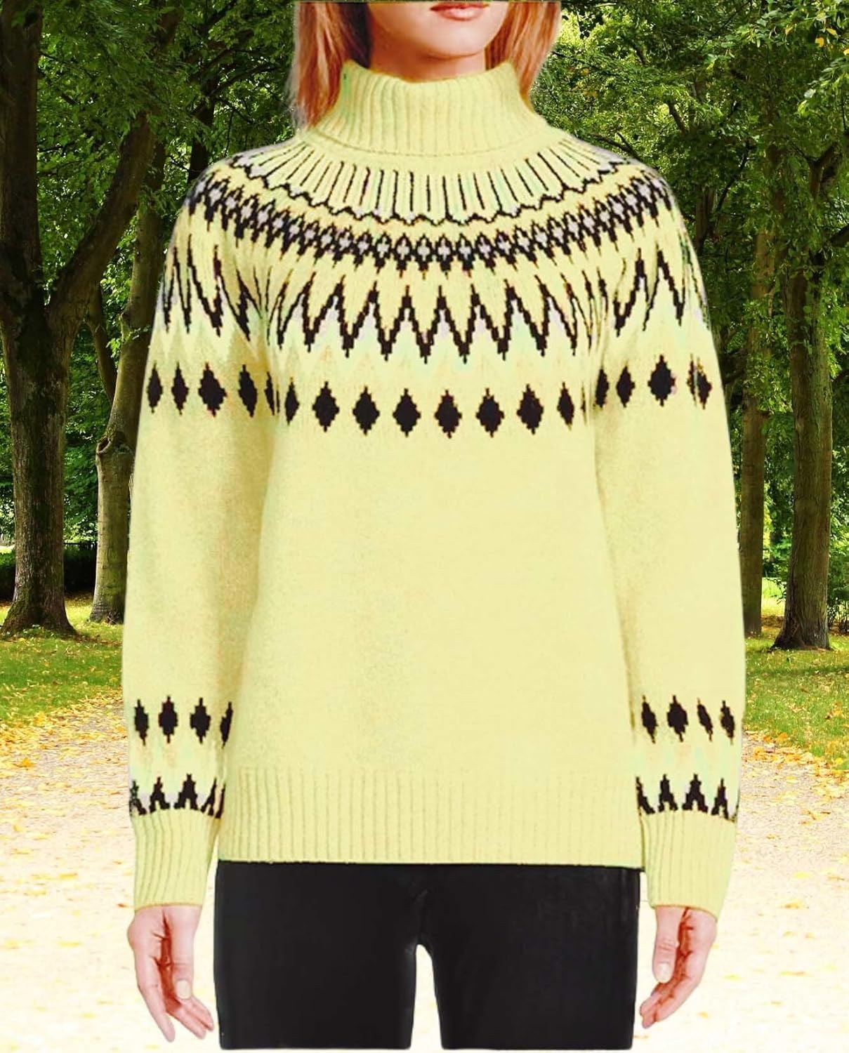 Sweater Womens Long Sleeve Round Neck Pullover Top Knitted Cozy Sweater Lightweight Cute Autumn and Winter - Image 2