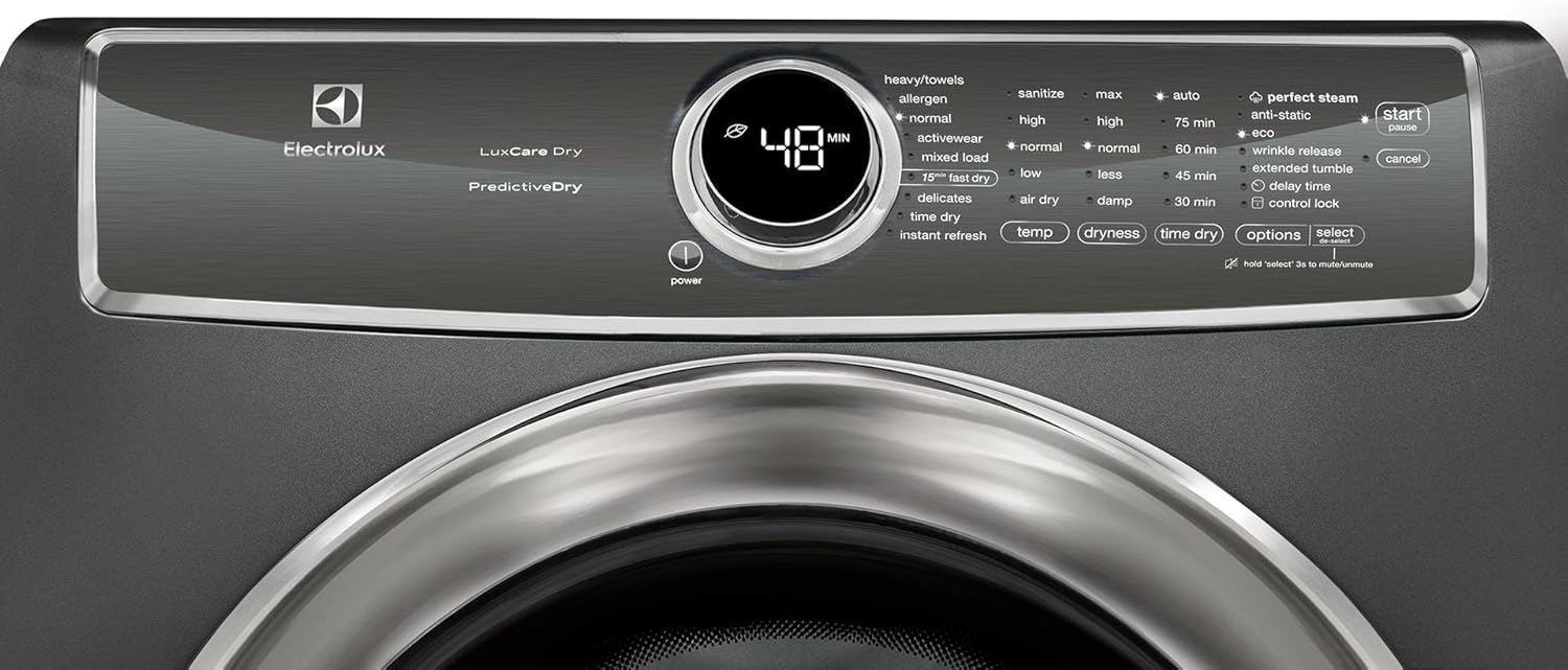 Electrolux EFMG627UTT 27 Inch Gas Dryer with 8 cu. ft. Capacity, in Titanium