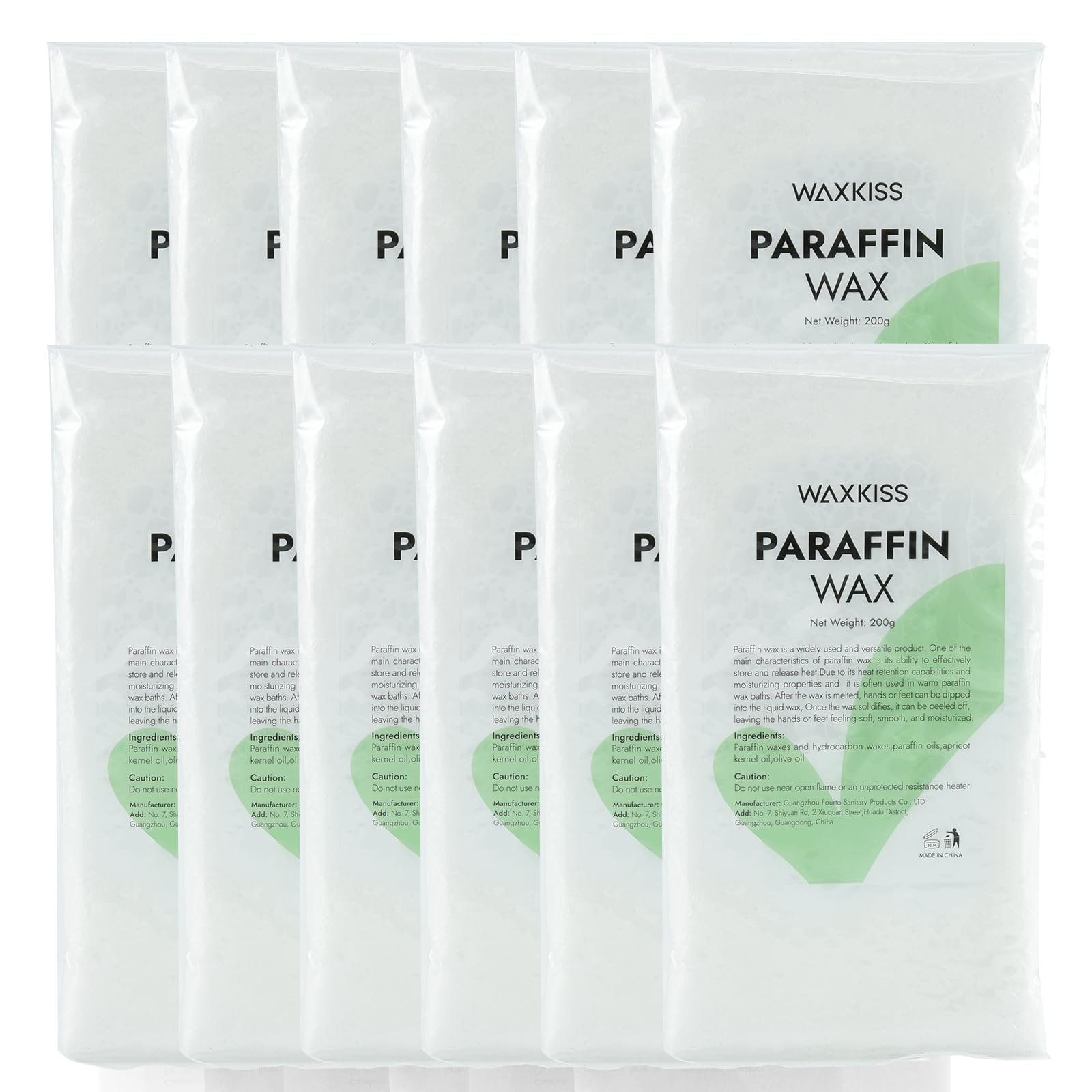 Unscented Paraffin Wax Refills for Hands and Feet, 12 Packs