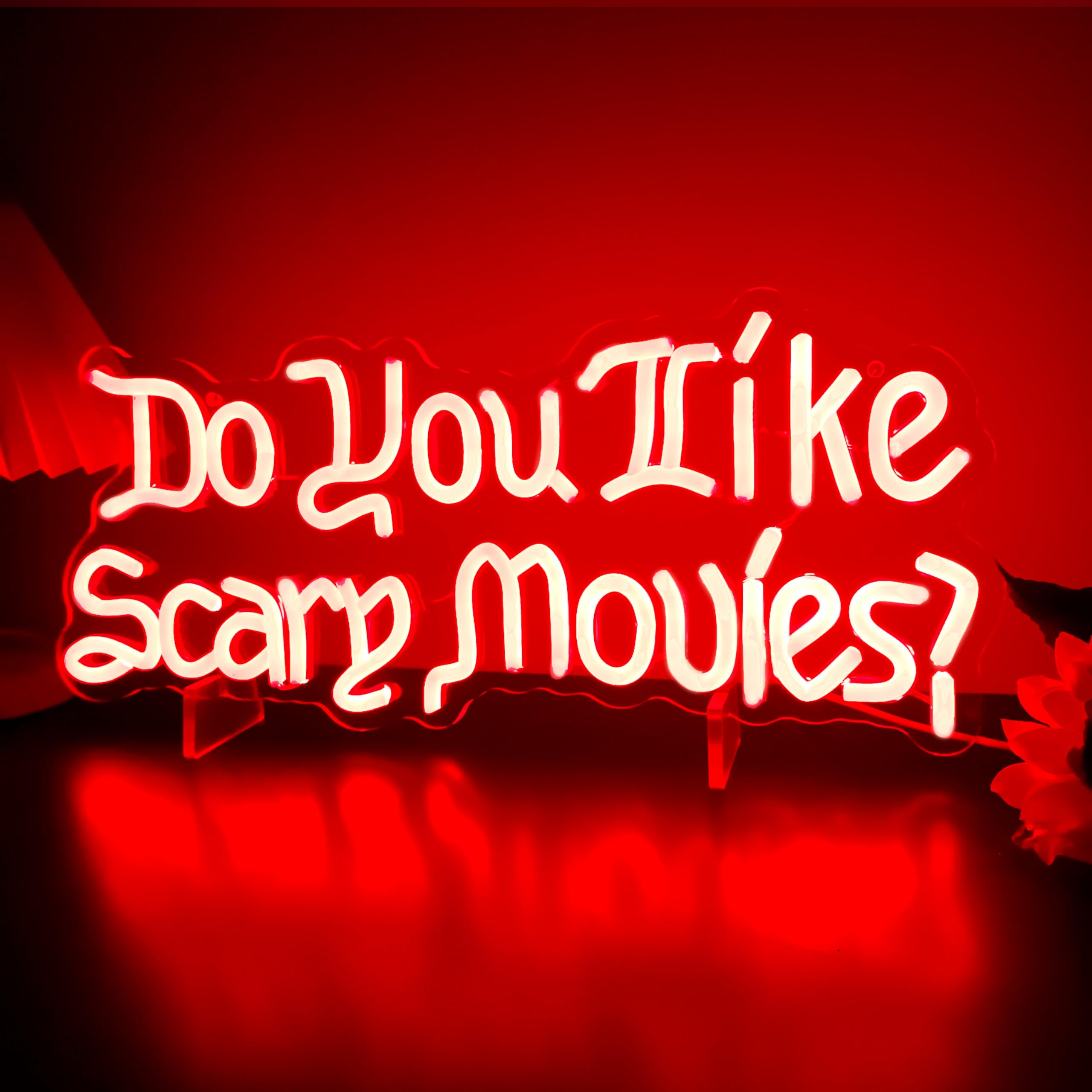 Do You like Scary Movies Insegna al Neon LED Luce al Neon per Film Notte Decorazione per Feste Horror Film Camera Insegna al Neon Film Spaventosi Segno Gotico Carattere Decorazione di
