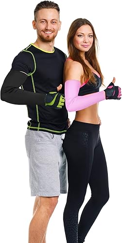 Miniatura 6 de Bememo 16 pares de mangas de brazo para hombres y mujeres, protección UV, mangas refrescantes para brazos, fundas de tatuaje para brazos