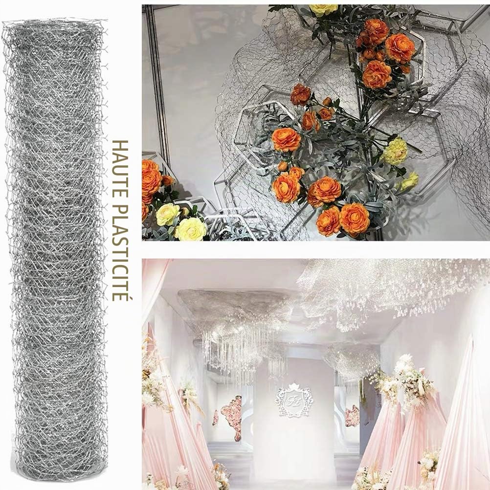 Grillage de Poule, Fil Hexagonal Galvanisé Grillage Poulailler Maille Hexagonal avec Trou de 40cm x 5 m Hexagonal Triple Torsion Clôture Résistant Poulailler Jardin pour Élevage Volaille Galvanise