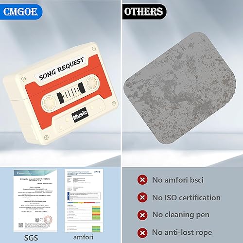 Miniatura 3 de CMGOE Funda de cinta de casete para AirPods Pro de 2 generación, mira hacia atrás pasado, disfruta del futuro, resistente a los golpes, lavable, a