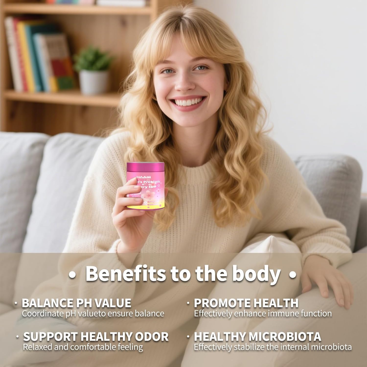 Womens Probiotic Slippery Elm,Pineapple Gummies for Women ph Balance & Immune System,Vaginal Probiotic Gummies,Suagr-Free,Veagn,Slippery Elm for Women,60 Gummies - Image 5