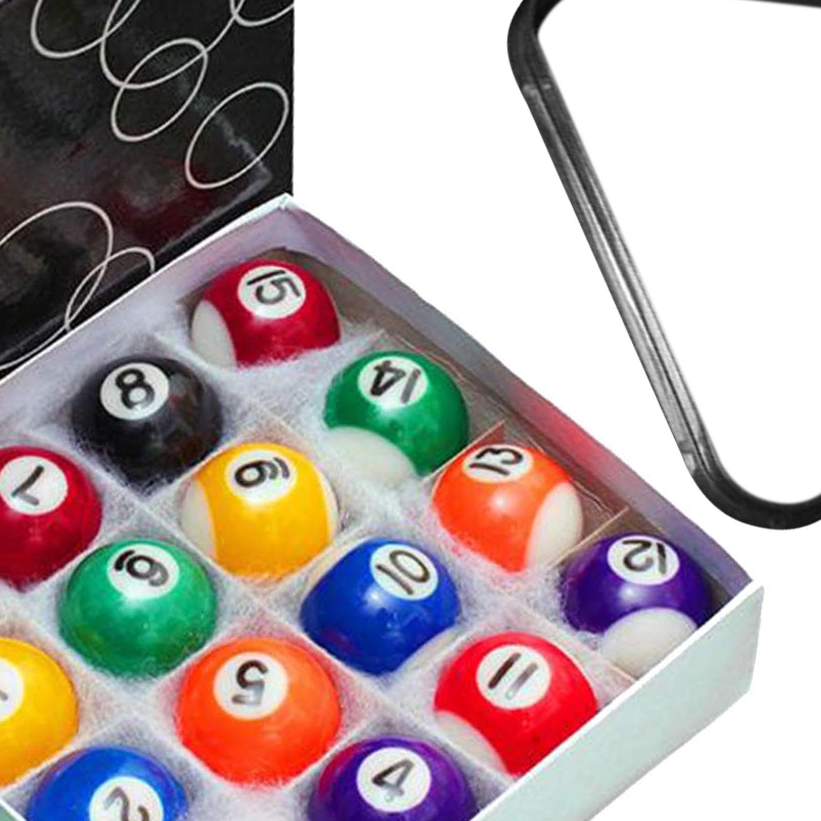 Lot de 16 Mini Boules de Billard, Accessoires de Table de Billard, Jouet pour Enfants, Ensemble Complet, Petit Ensemble de Boules de Billard pour Sall