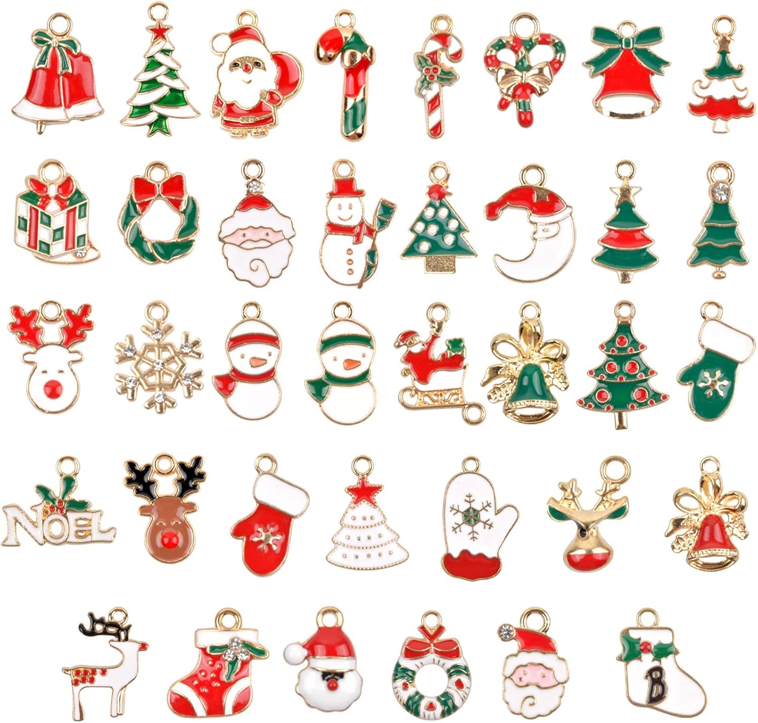 130 Ciondoli Smaltati Per Gioielli Fai Da Te - Forme Sole, Luna, Stella In Argento, Oro E Blu - Foto 4