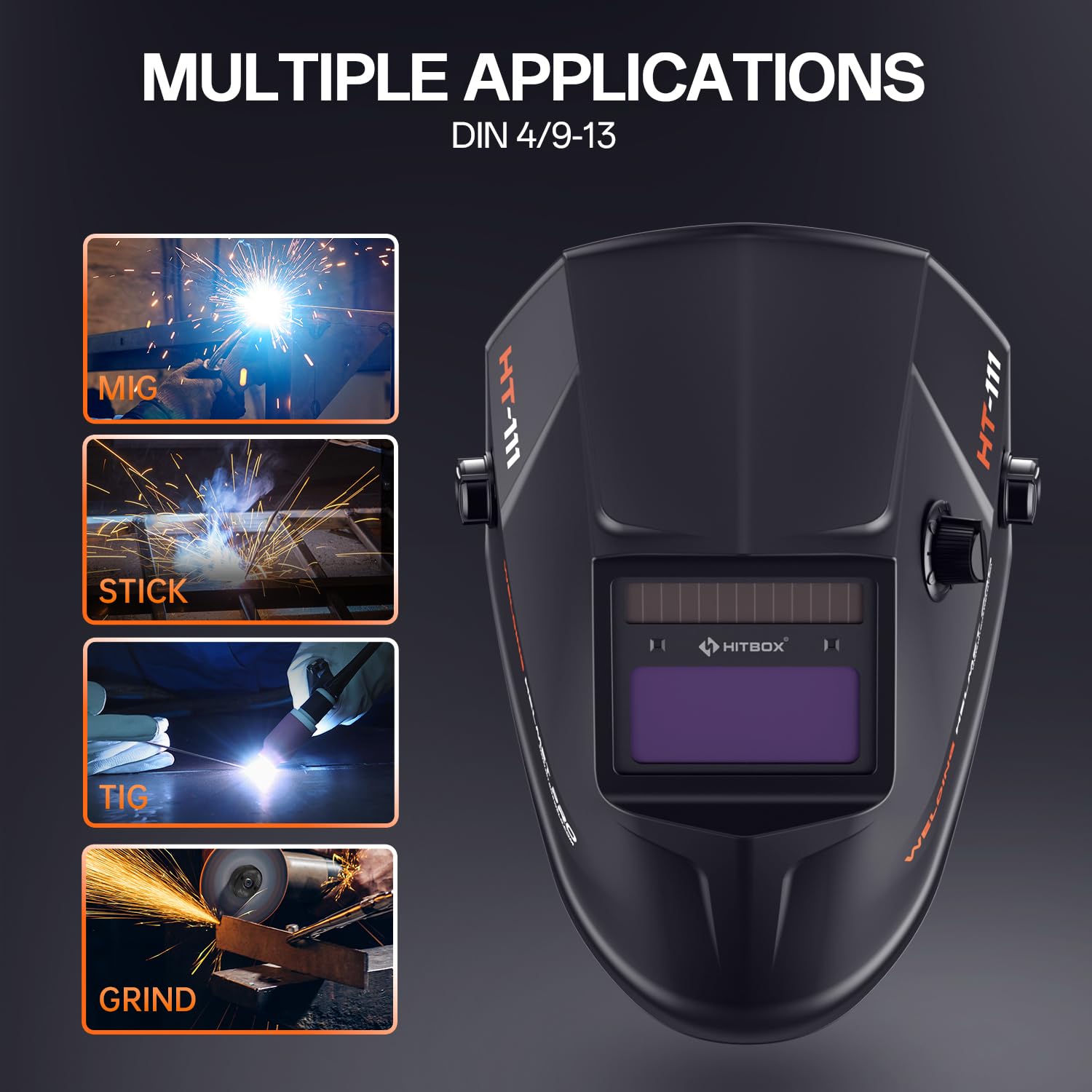 HT-111 Welding Helmet multiple applications