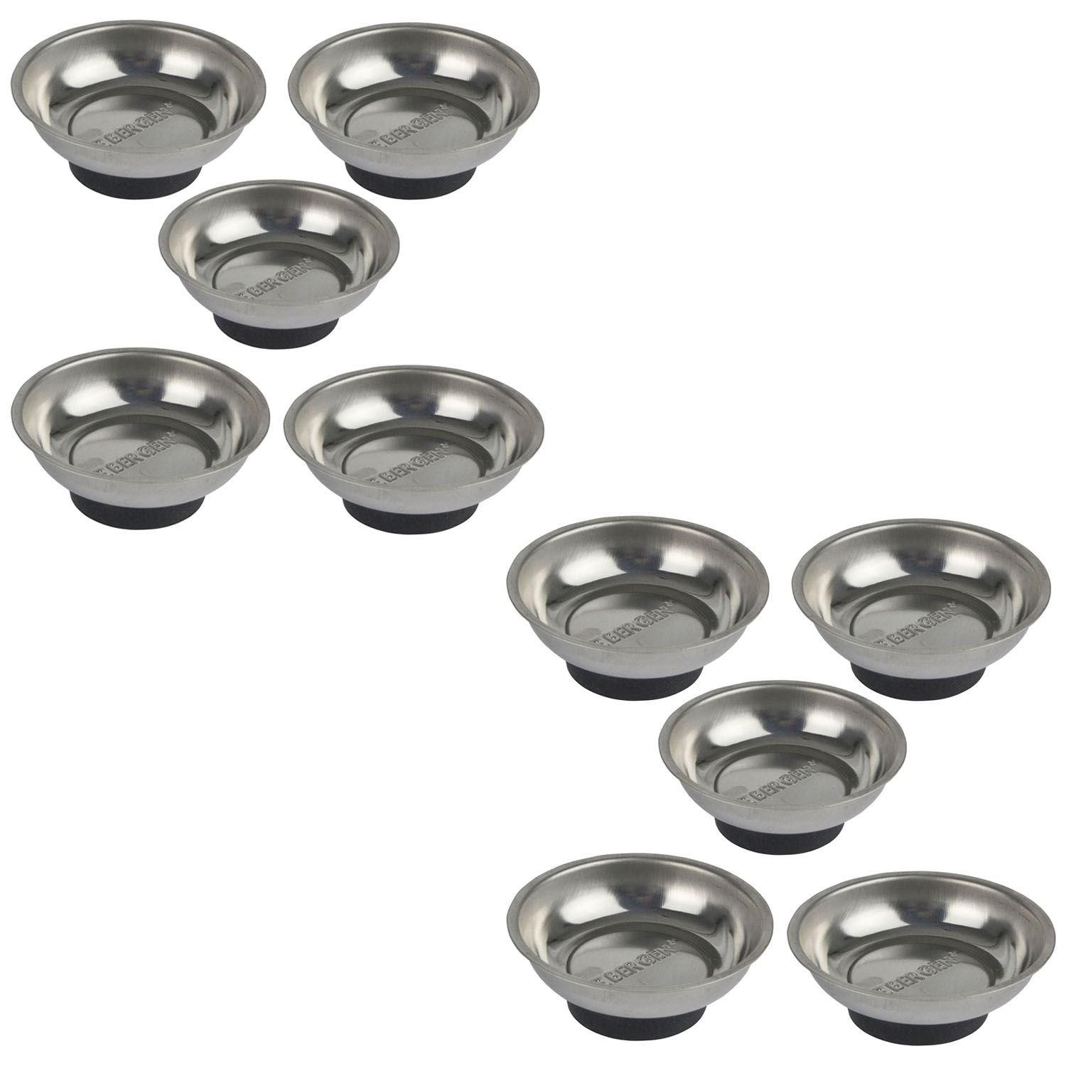 75mm Magnetic Parts Tray Dish Storage Holder Circular Round Steel 10pk