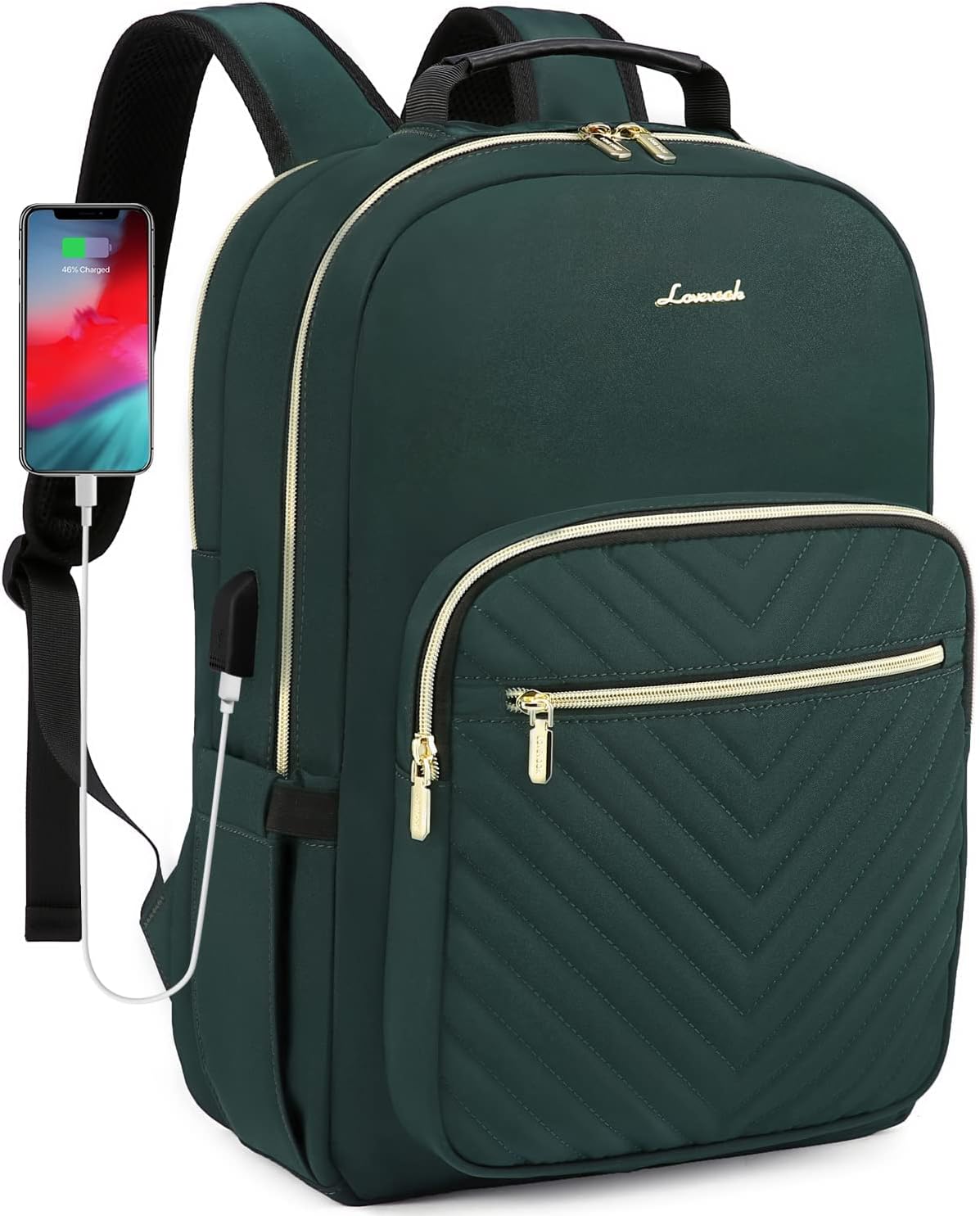 Laptop Backpack for Women, Womens Backpacks for Work Business Travel School College With USB Port, Lightweight Back Pack Computer Rucksack