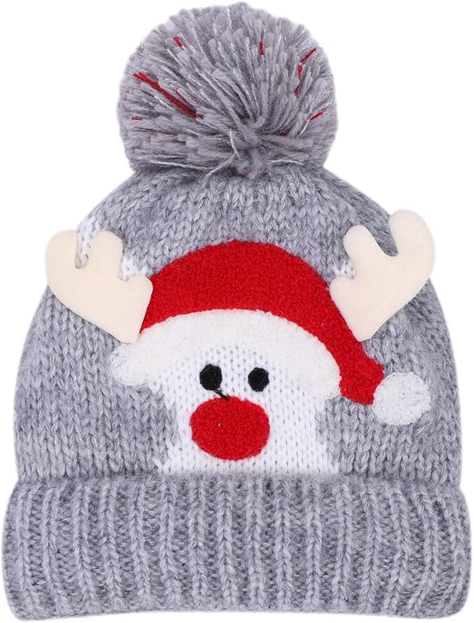 Amazon キッズ帽子 ニット帽 クリスマストナカイ ニットキャップ 折り返し帽子 可愛いポンポン付き 2 4歳 男の子 女の子 秋冬 おしゃれ ゴーディ 韓国風 防寒帽 アウトドア スポーツ 通園 通学 お出かけ用 ぼうし ハット プレゼント グレー 帽子 通販