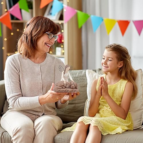 Miniatura 5 de Aikwoen Estatua conmemorativa de perro conmovedor de ángel  Regalo de simpatía reflexiva espíritu de amistad para los amantes de los perros  Figura