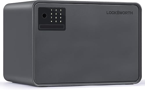 Miniatura 11 de Caja de seguridad biométrica para el hogar, 0.6 pies cúbicos, caja de huellas dactilares de apertura automática con pantalla táctil, sistema de
