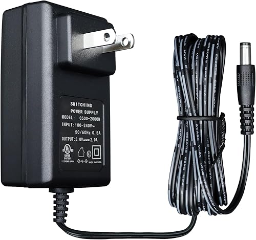 6FT UL 5V 2A 2000mA 10W Adaptador de fuente de alimentación 0.5A 0.8A 1A 1.5A 1.8A AC a DC Convertidor universal para monitor de bebé Cámara de