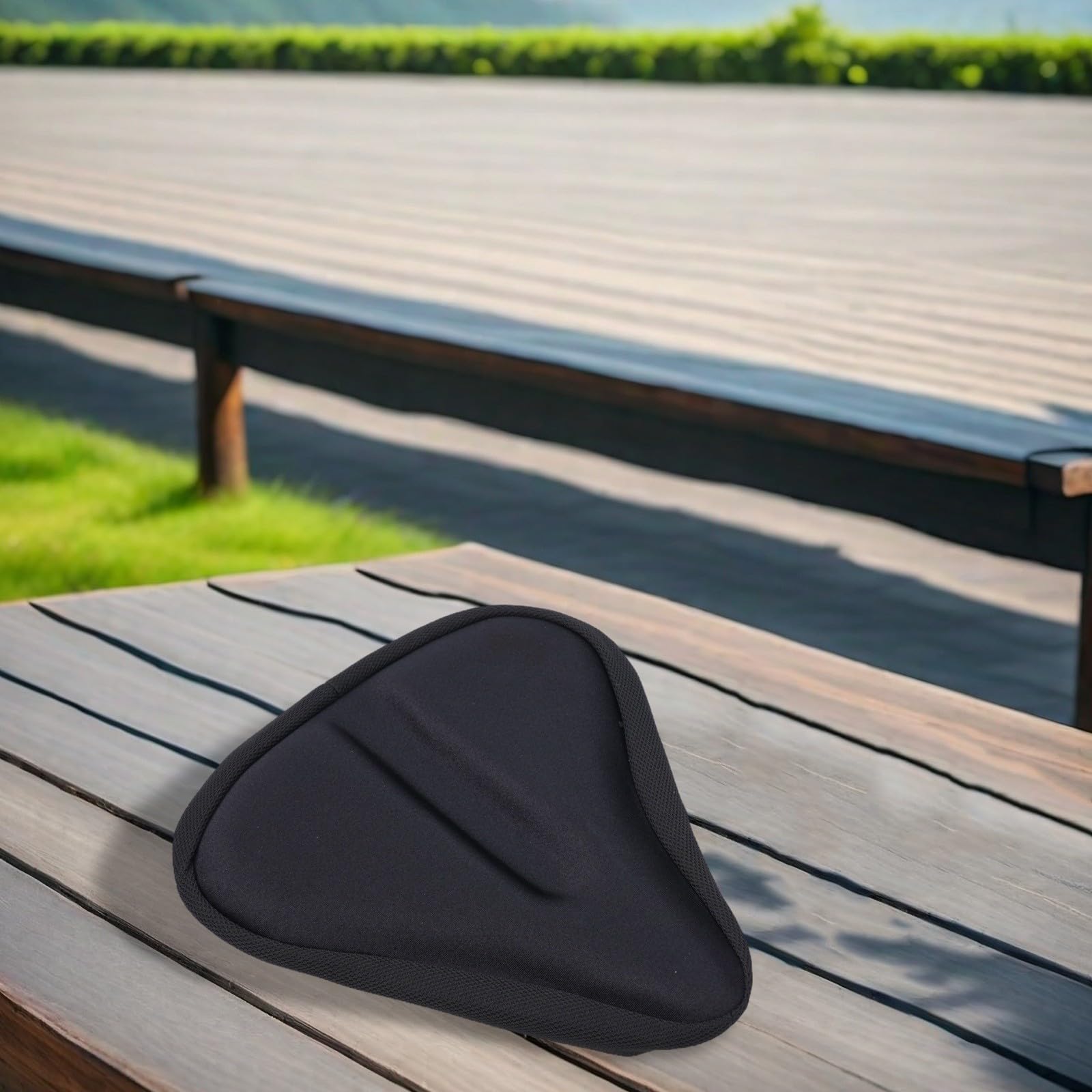 Funda de gel para asiento de bicicleta estática grande que promueve la circulación del aire y reduce los golpes