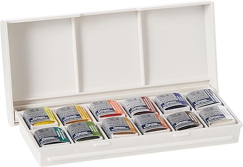 Miniatura 4 de Winsor  Newton - Cotman - Caja de bolsillo de pintura para acuarelas medias pastillas 14 piezas