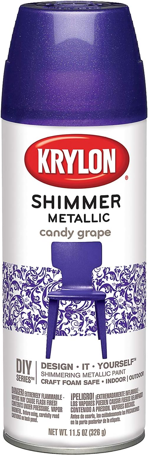 Krylon K03928000 Candy Grape Shimmer Metallic Paint, 11.5 ounces
