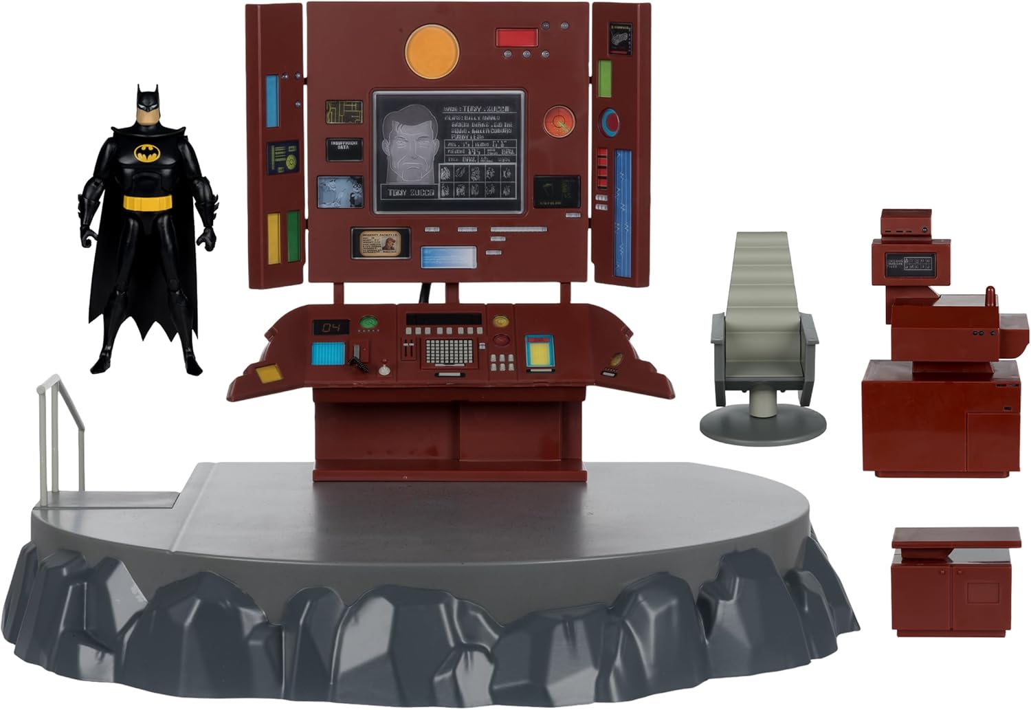 McFarlane Toys- Batman: The Animated Series The Batcave Playset with Exclusive Batman 6in Action Figure Gold Label